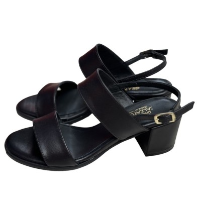 sandalo Taormina in pelle nero