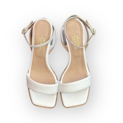 sandalo Mery in pelle bianco