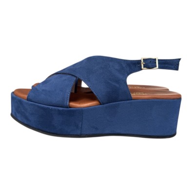 sandalo Easy in camoscio blu