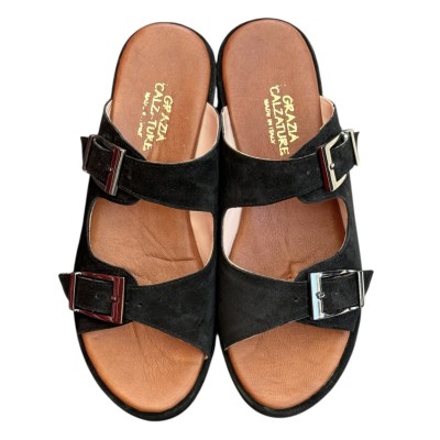 sandalo Chill in camoscio nero
