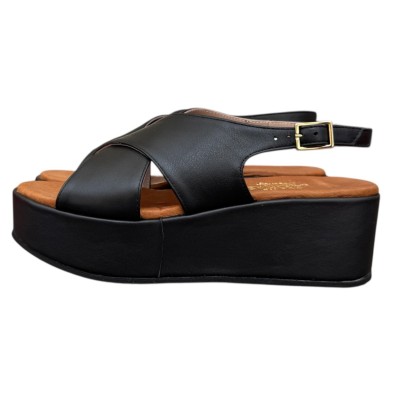 sandalo Easy in pelle nero