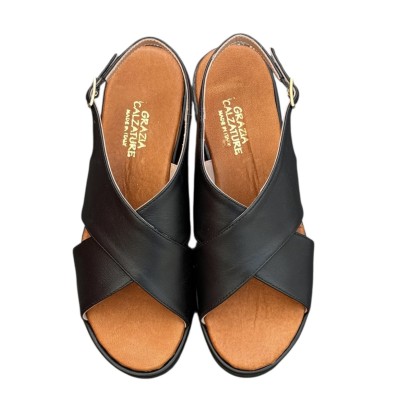 sandalo Easy in pelle nero