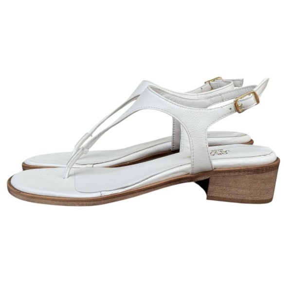 infradito Sharm in pelle bianco