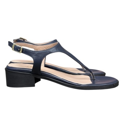infradito Sharm in pelle blu