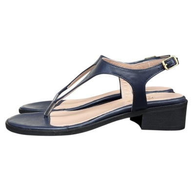 infradito Sharm in pelle blu
