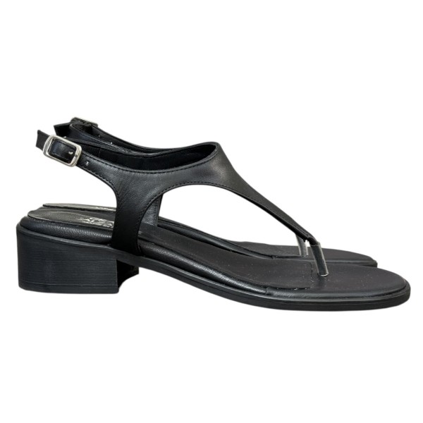 infradito Sharm in pelle nero