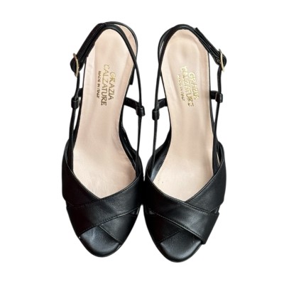 sandalo Jennifer in pelle nero