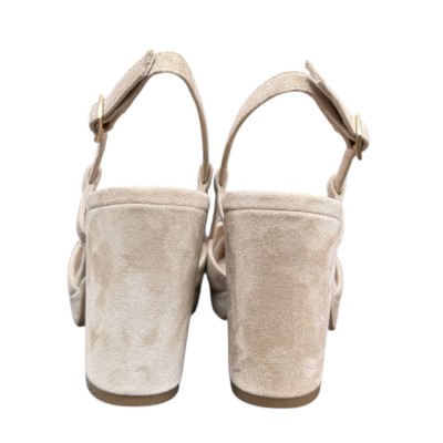 sandalo Jennifer in camoscio taupe