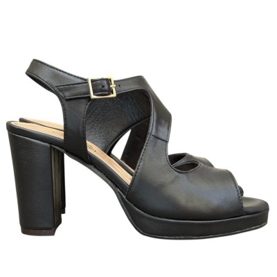 sandalo Rosi in pelle nero