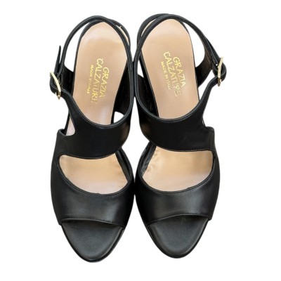 sandalo Rosi in pelle nero