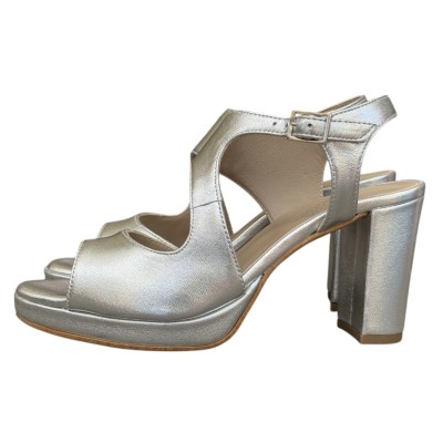 sandalo Rosi in pelle argento