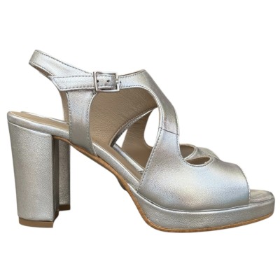 sandalo Rosi in pelle argento