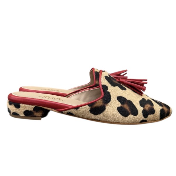 sabot Anna in pelle animalier