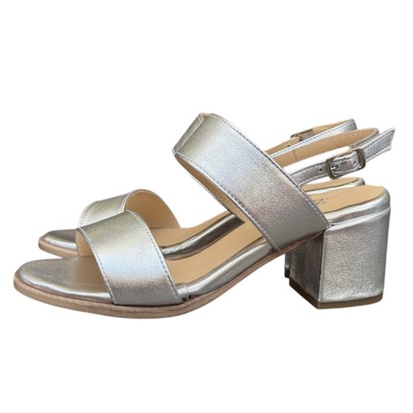 sandalo Taormina in pelle argento