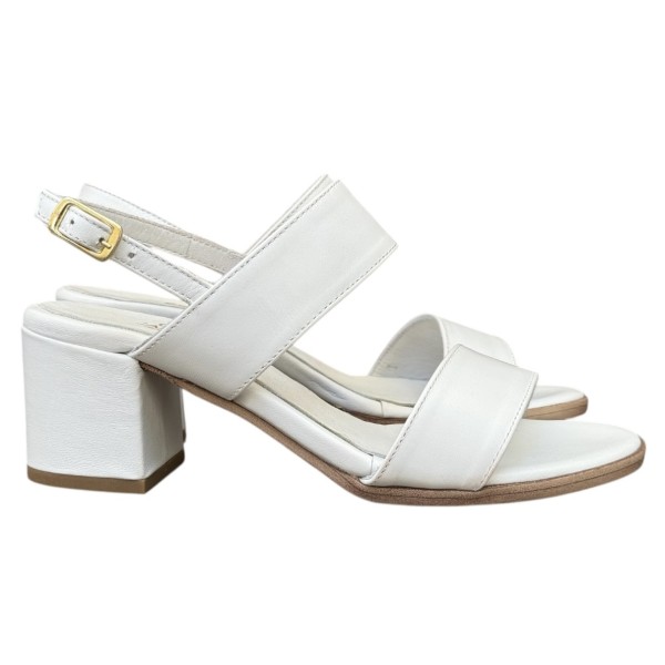 sandalo Taormina in pelle bianco