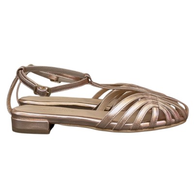 sandalo Atene in pelle oro rosa
