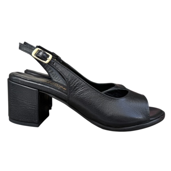 sandalo Rodi in pelle nero