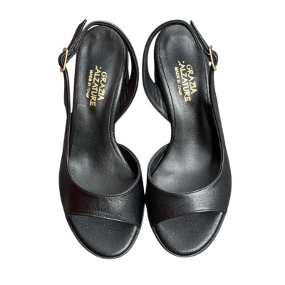 sandalo Rodi in pelle nero