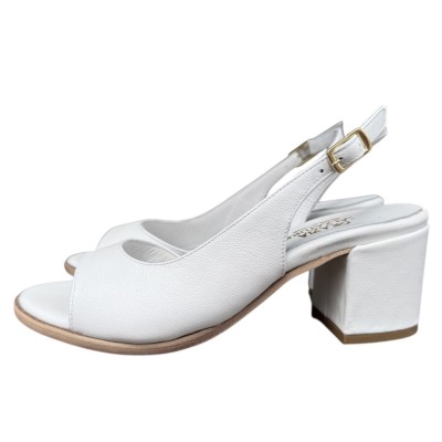 sandalo Rodi in pelle bianco
