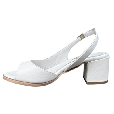 sandalo Rodi in pelle bianco