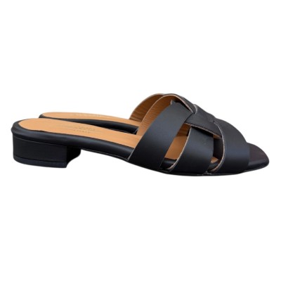 ciabattina Dory in pelle nera