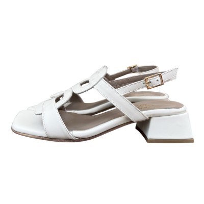 sandalo Desiree in pelle bianco