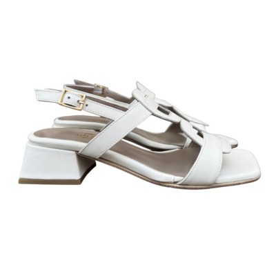 sandalo Desiree in pelle bianco