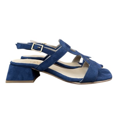 sandalo Desiree in camoscio blu