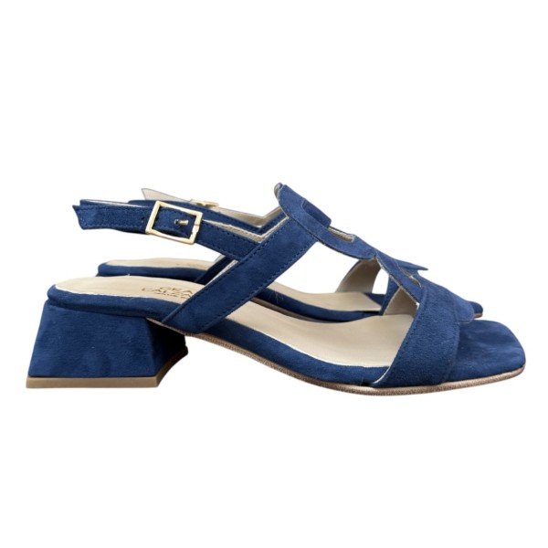 sandalo Desiree in camoscio blu