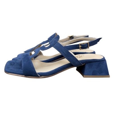 sandalo Desiree in camoscio blu