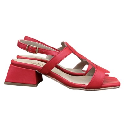 sandalo Desiree in pelle rossa