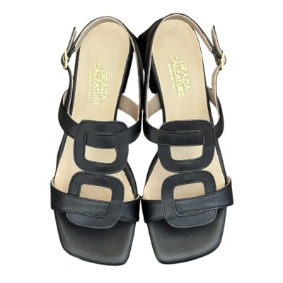sandalo Desiree in pelle nero