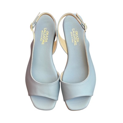 sandalo Daiana in pelle azzurra