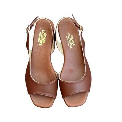 sandalo Daiana in pelle cuoio