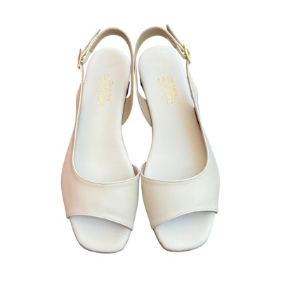 sandalo Daiana in pelle bianco
