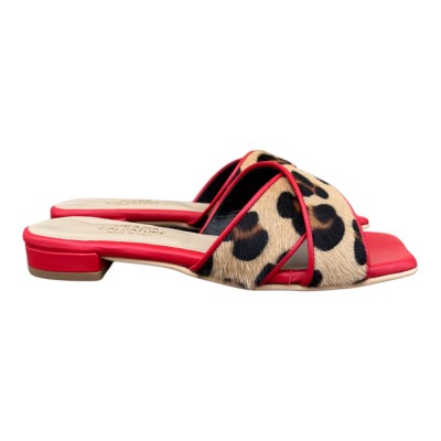 ciabattina Ibiza in pelle animalier