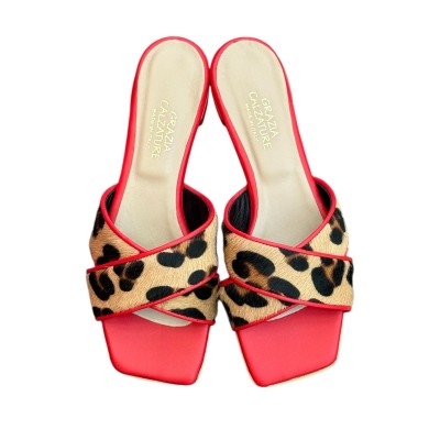 ciabattina Ibiza in pelle animalier