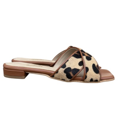 ciabattina Ibiza in pelle animaler