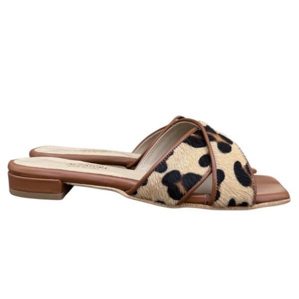 ciabattina Ibiza in pelle animaler