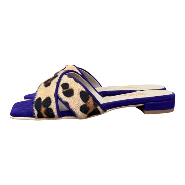 ciabattina Ibiza in pelle animalier