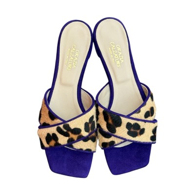 ciabattina Ibiza in pelle animalier