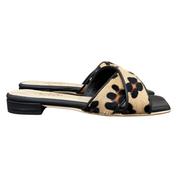 ciabattina Ibiza in pelle animalier
