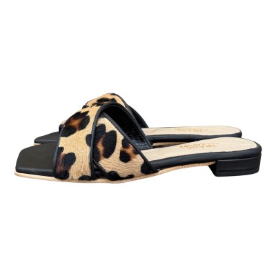 ciabattina Ibiza in pelle animalier