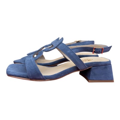 sandalo Desiree in camoscio blu