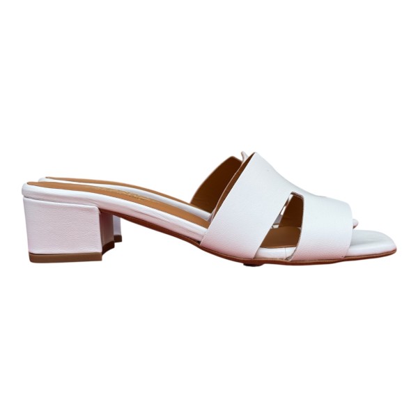 scalzatina Elba in pelle bianca