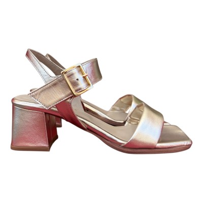 sandalo Perla in pelle platino