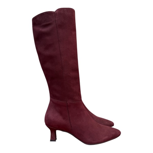 stivale Diana in camoscio Borgogna