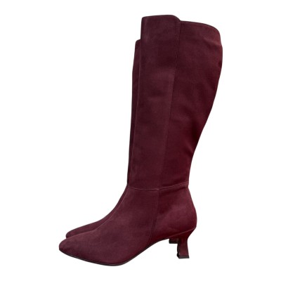 stivale Diana in camoscio Borgogna