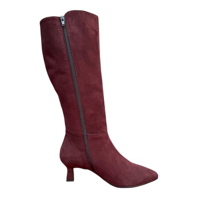 stivale Diana in camoscio Borgogna
