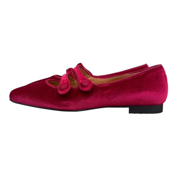 ballerina Katia in velluto bordeaux